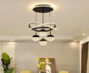 Modern LED Chandeliers, Dimmable 3-Color Kitchen Island Pendant Light for Dining Room, Bedroom, Living Room, Contemporary Hanging Ceiling Light, Linear Island Lamp