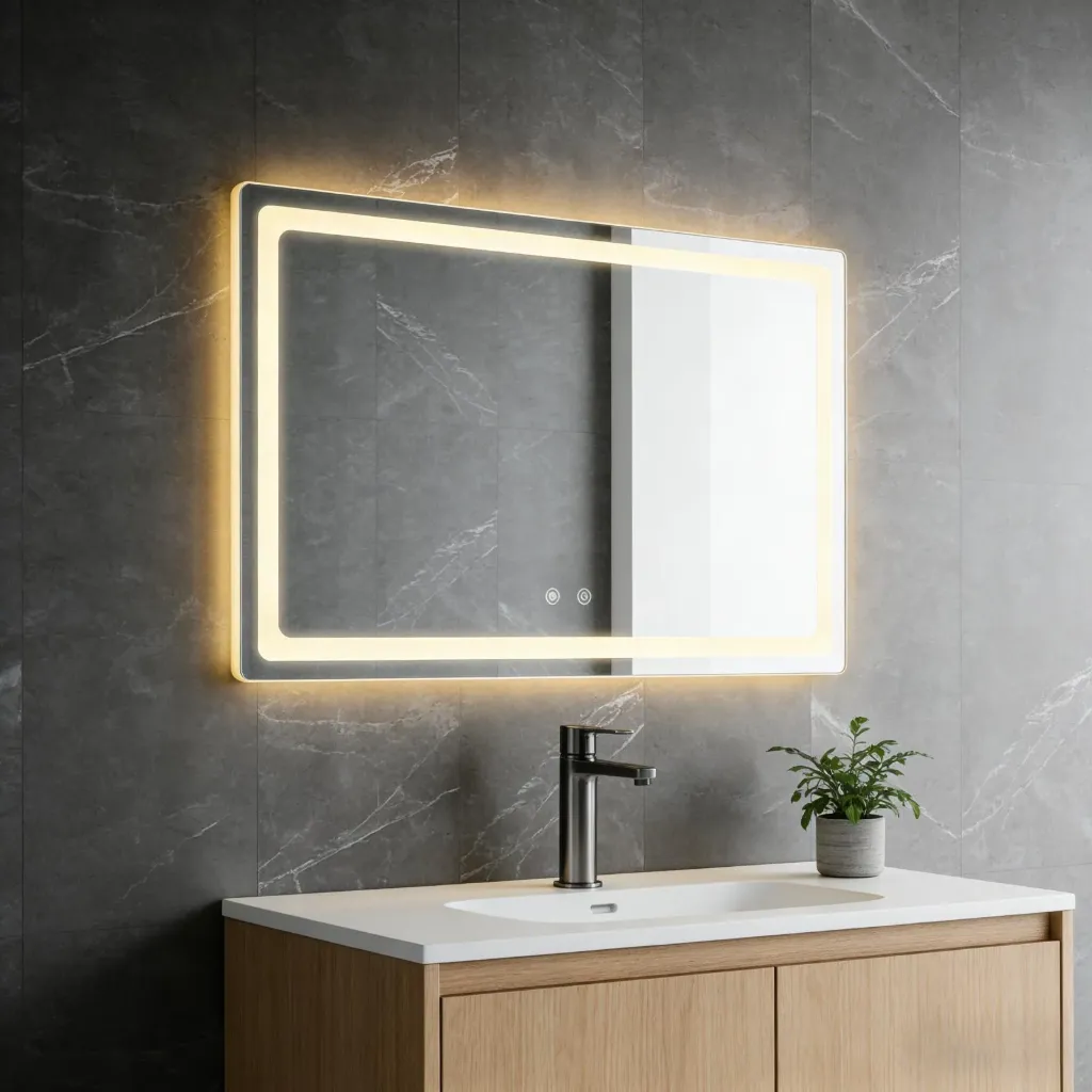 Square LED Light Mirror (24" x 32")