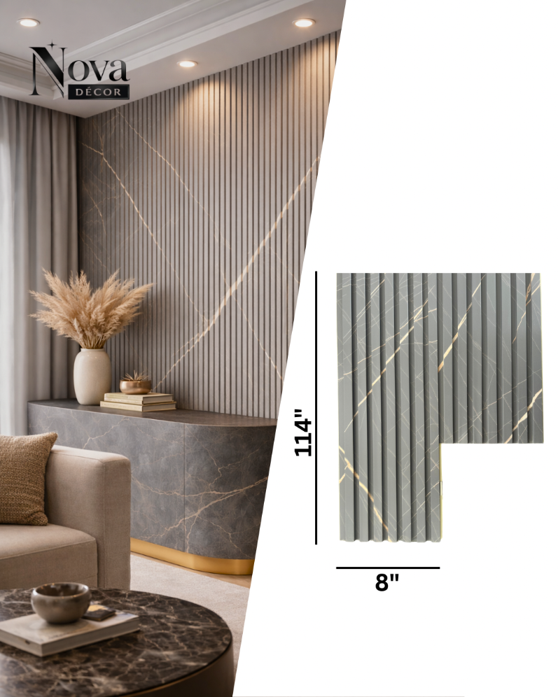 WPC Wall Panel, 15 Panels x 9.5 ft Long, Color 5107