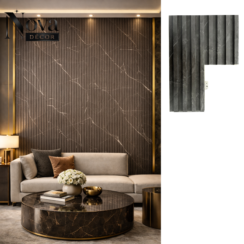 WPC Wall Panel, 19 Panels x 9.5 ft Long, Color 4008