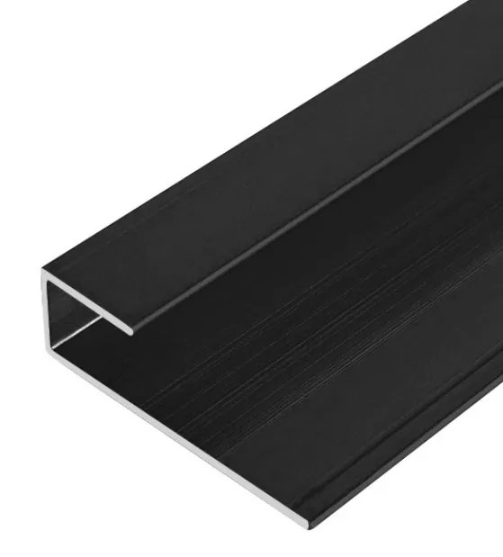 Aluminium Trim for PVC Sheets - Model 2 – Joint Trim, 10 ft (Black)