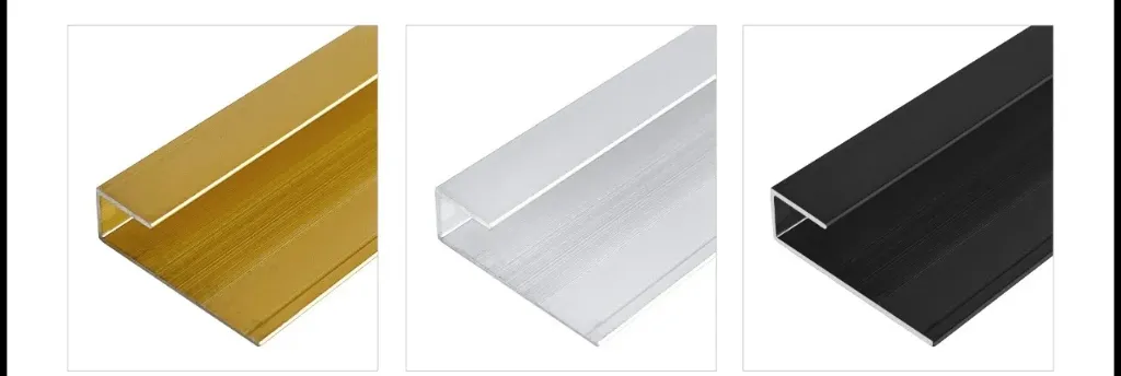 Aluminium Trim for PVC Sheets - Model 2 – Joint Trim, 10 ft (Black)