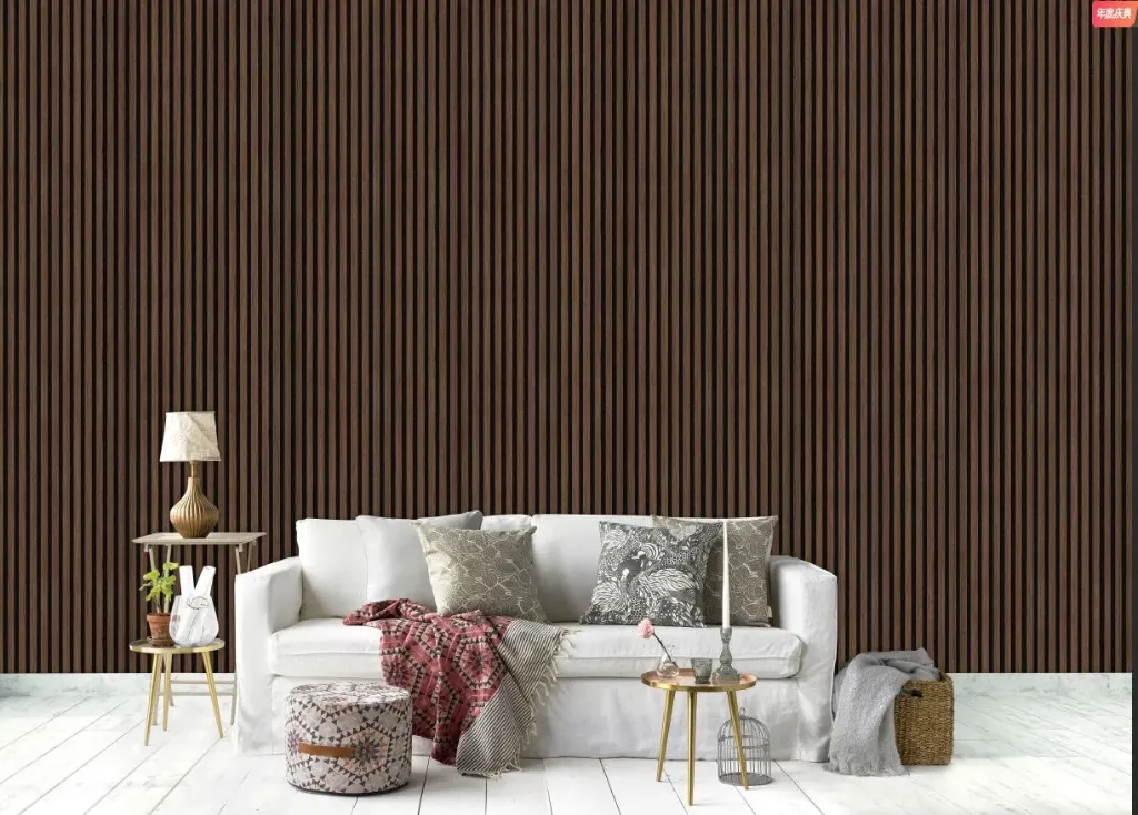 Acoustic Wall Panel, 4 Panels x 9.17 ft Long, Color MD-1001 Oak