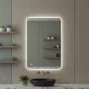 Frameless LED mirror